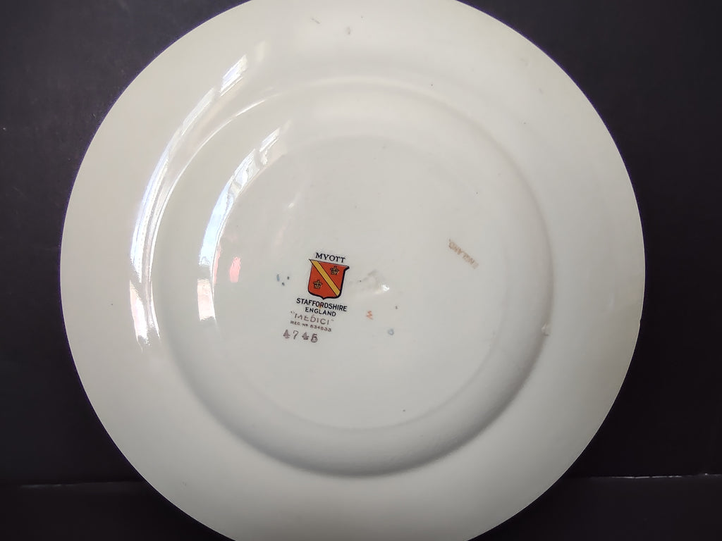 Vintage Spode Copeland's China Blue Embossed Floral Plate[6485]