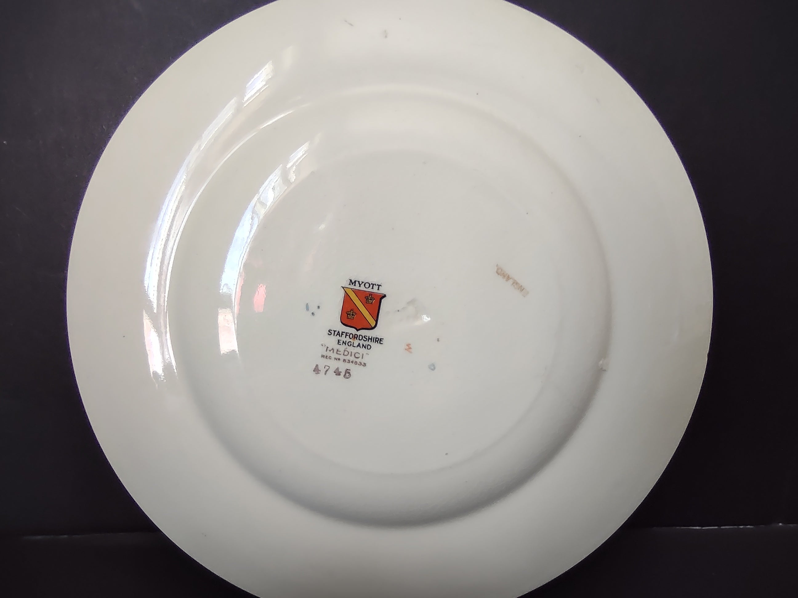 Vintage Spode Copeland's China Blue Embossed Floral Plate[6485]