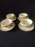 Vintage Franciscan Desert Rose Cup & Saucer Set of 4 Pink Rose [6499]