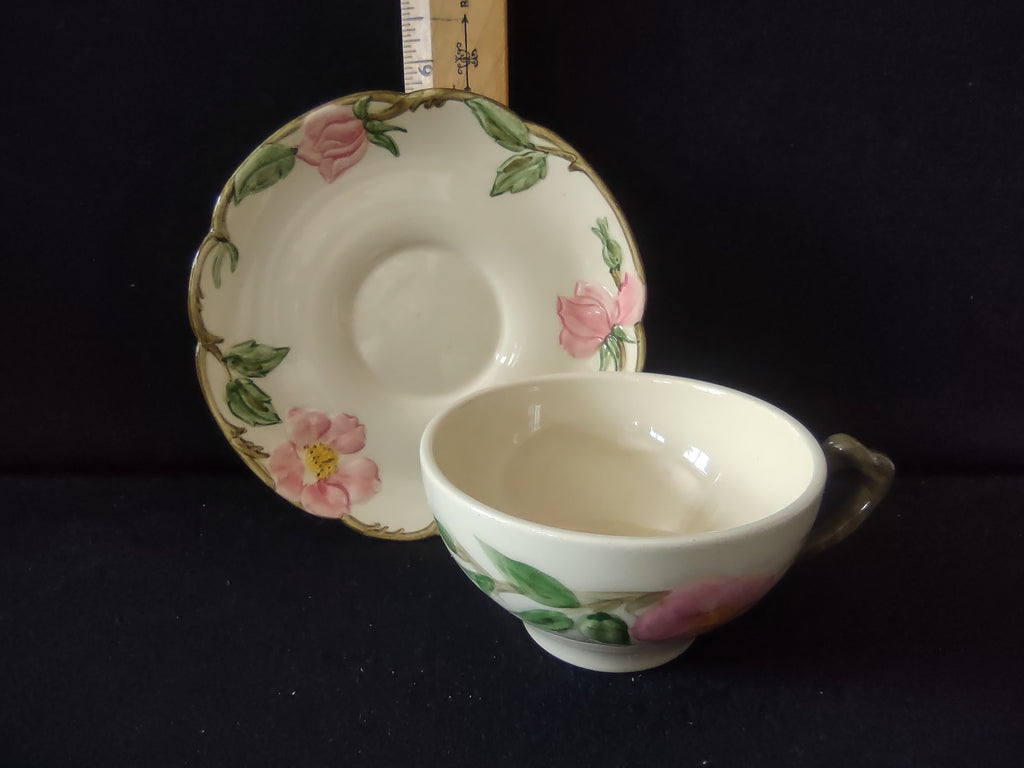 Vintage Franciscan Desert Rose Cup & Saucer Set of 4 Pink Rose [6499]