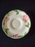 Vintage Franciscan Desert Rose Saucer Pink Floral Green USA 6" [6501]