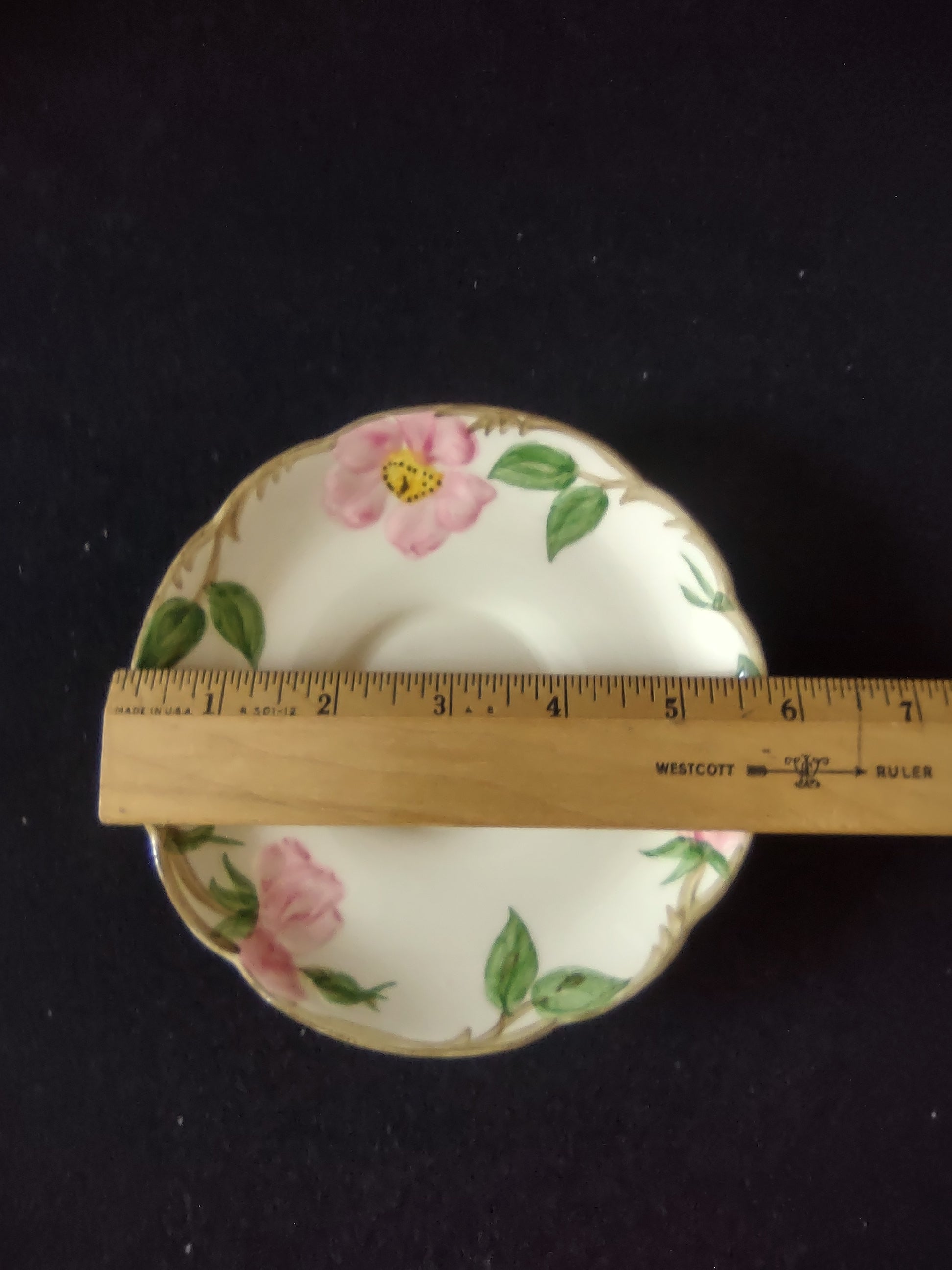 Vintage Franciscan Desert Rose Saucer Pink Floral California USA Set of 2 [6502]