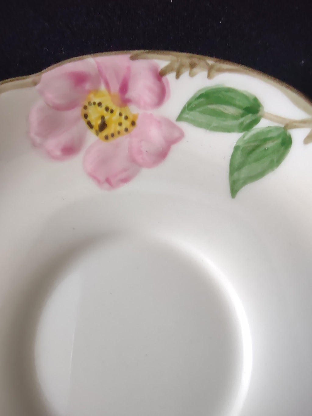 Vintage Franciscan Desert Rose Saucer Pink Floral California USA Set of 2 [6502]