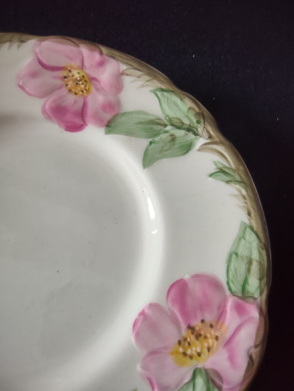 Vintage Franciscan Desert Rose Bread Butter Plates Pink Set of 4 USA [6507]