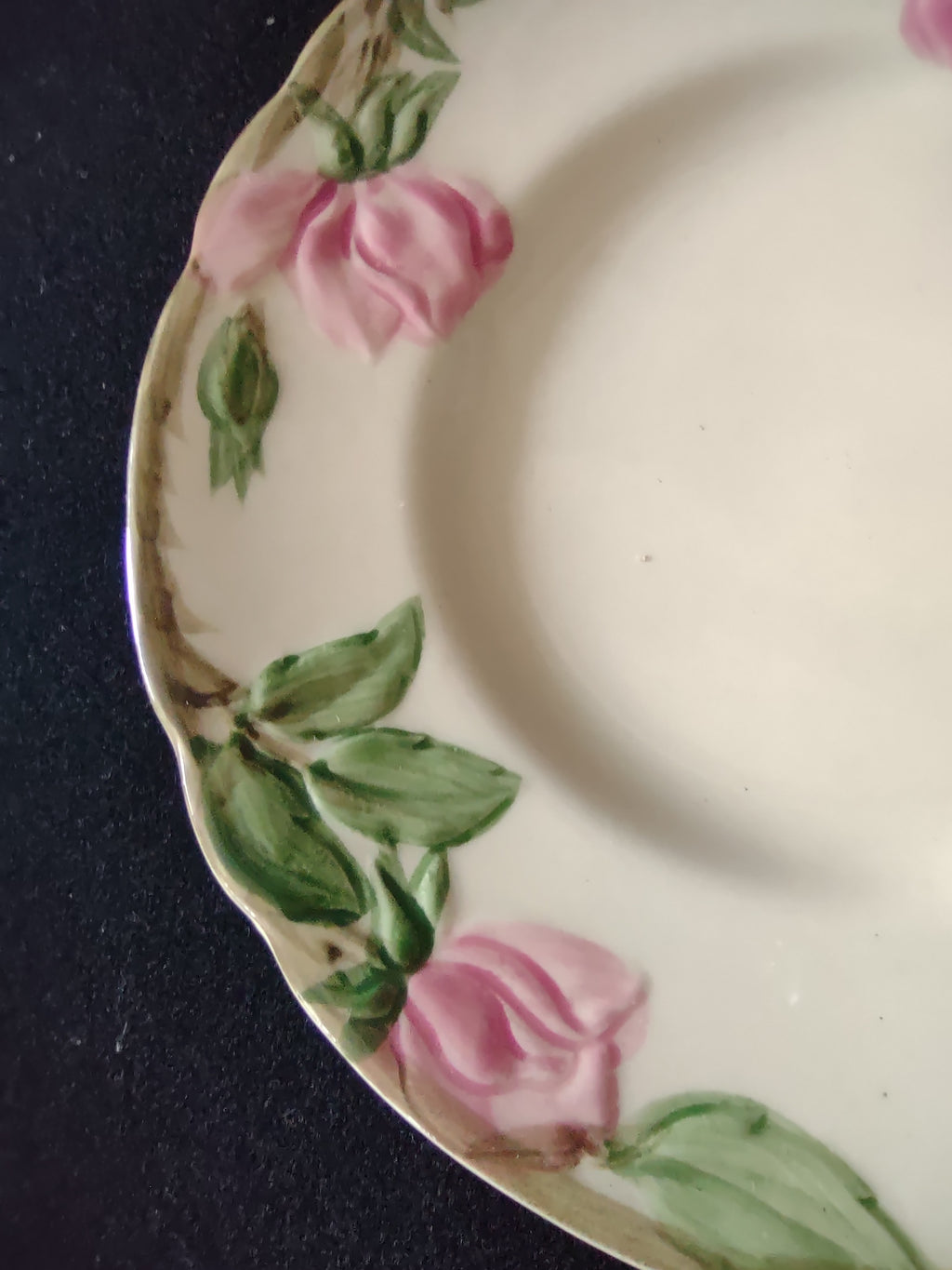 Vintage Franciscan Desert Rose Bread Butter Plates Pink Set of 4 USA [6507]