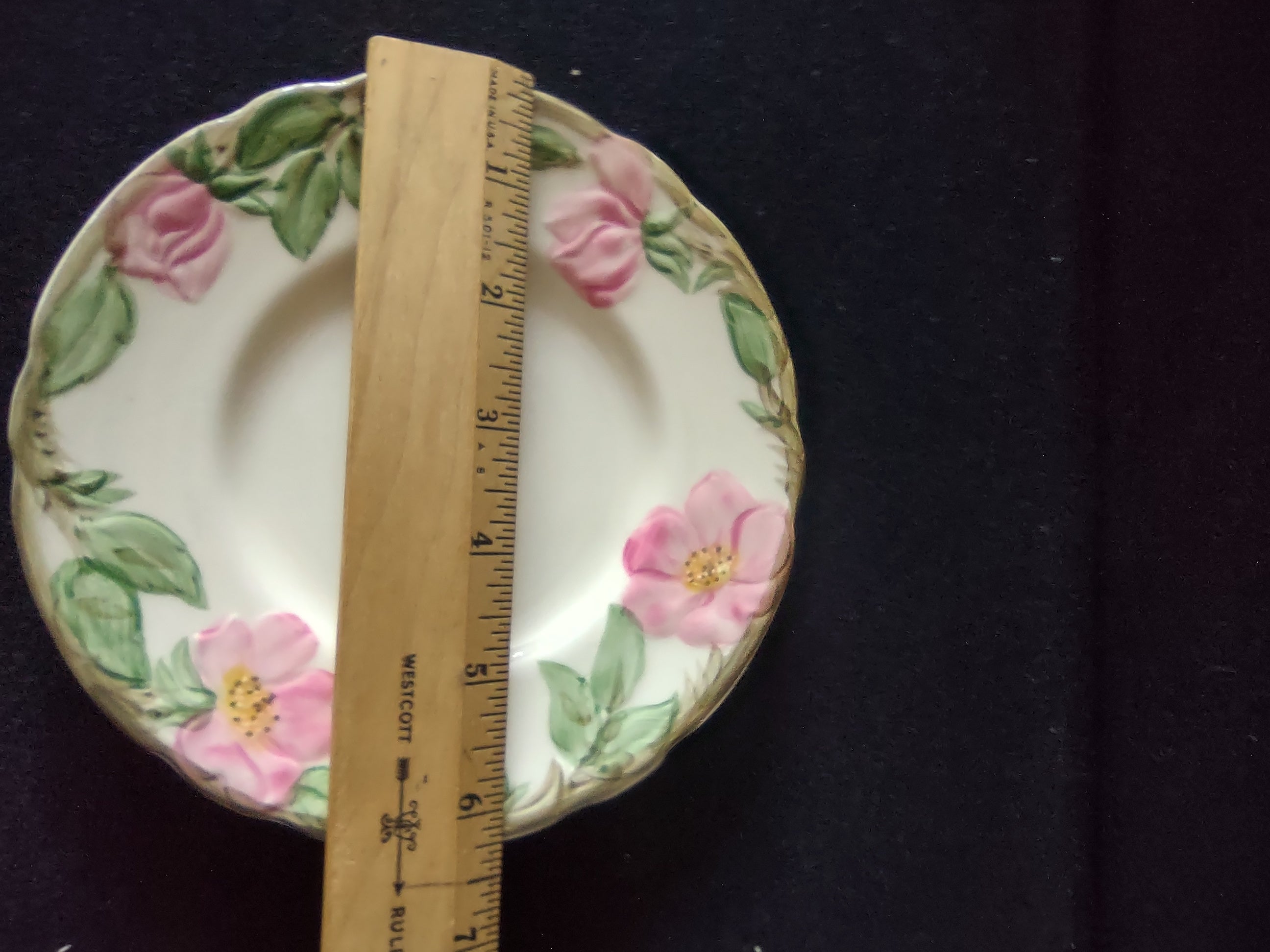 Vintage Franciscan Desert Rose Bread Butter Plates Pink Set of 4 USA [6507]