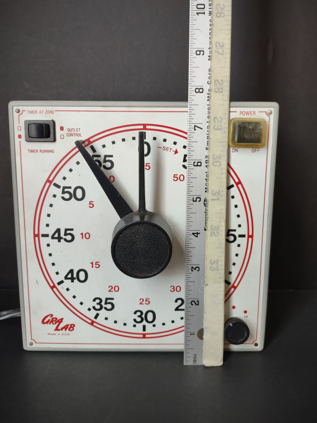 Vintage GraLab Model 167 Lab Darkroom Timer Dimco-Gray Outlet Control [6566]