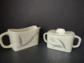 Vintage Franciscan Trio Creamer & Sugar Bowl Set Lid REPAIRED Earthenware [6525]