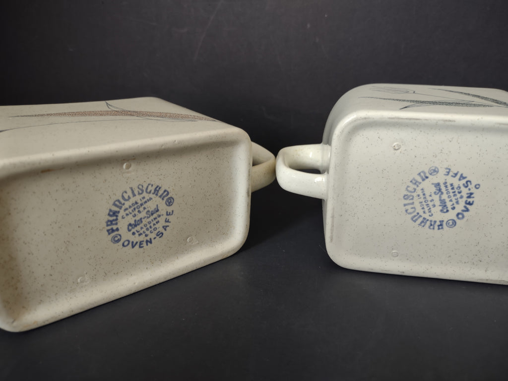 Vintage Franciscan Trio Creamer & Sugar Bowl Set Lid REPAIRED Earthenware [6525]