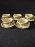 Vintage Franciscan Desert Rose Cup & Saucer Set of 5 USA [6509]