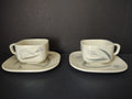 Vintage Franciscan Trio Cup & Saucer Sets Set of 2 Small Chips [6526]