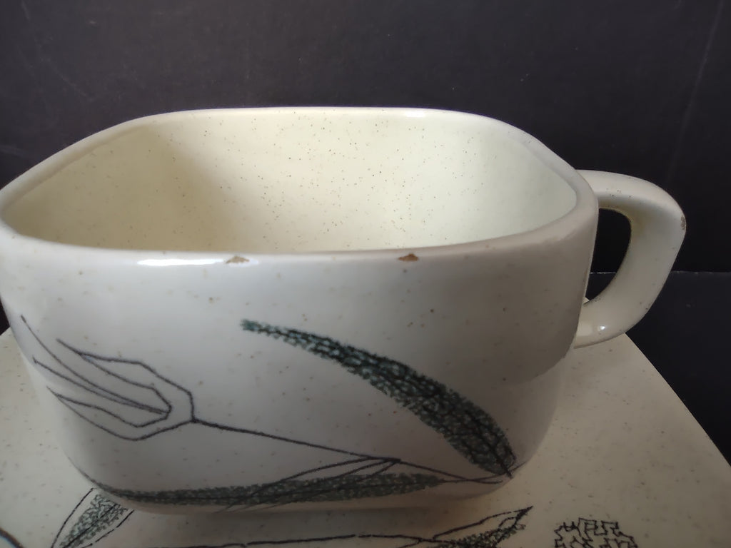 Vintage Franciscan Trio Cup & Saucer Sets Set of 2 Small Chips [6526]