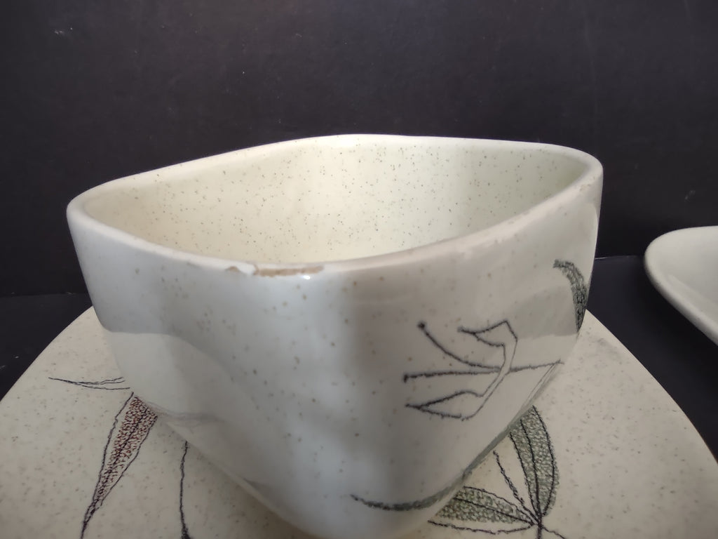 Vintage Franciscan Trio Cup & Saucer Sets Set of 2 Small Chips [6526]