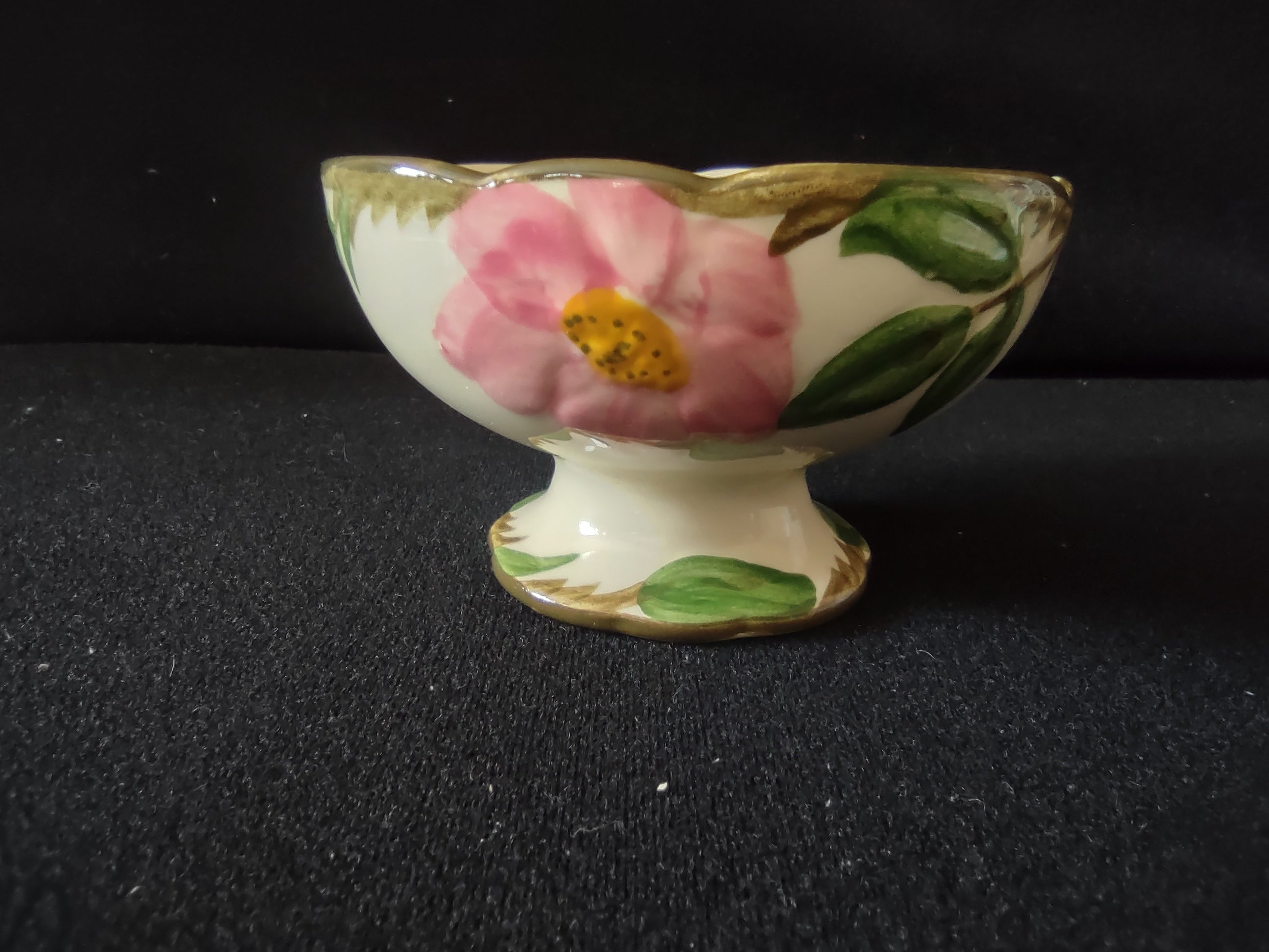 Vintage Franciscan Desert Rose Footed Salt Cellar Open USA [6510]