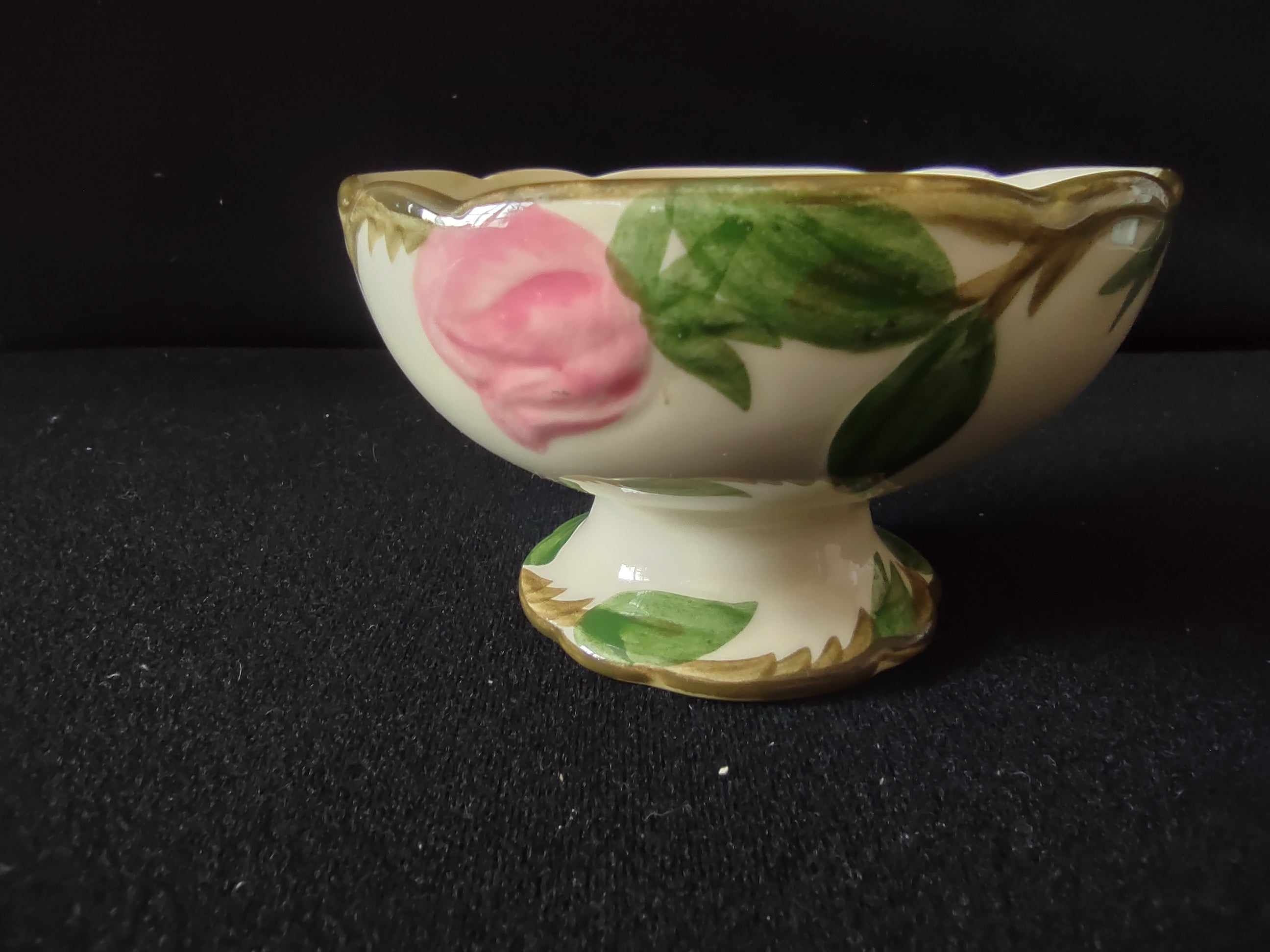 Vintage Franciscan Desert Rose Footed Salt Cellar Open USA [6510]