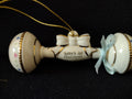 Vintage Lenox Baby's 1st Christmas Rattle Ornament Cream & Gold [4875]