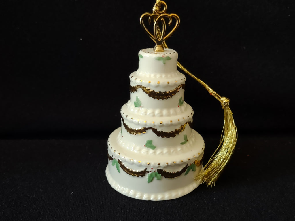 Vintage Lenox Our 1st Christmas Together Wedding Cake Ornament [4876]