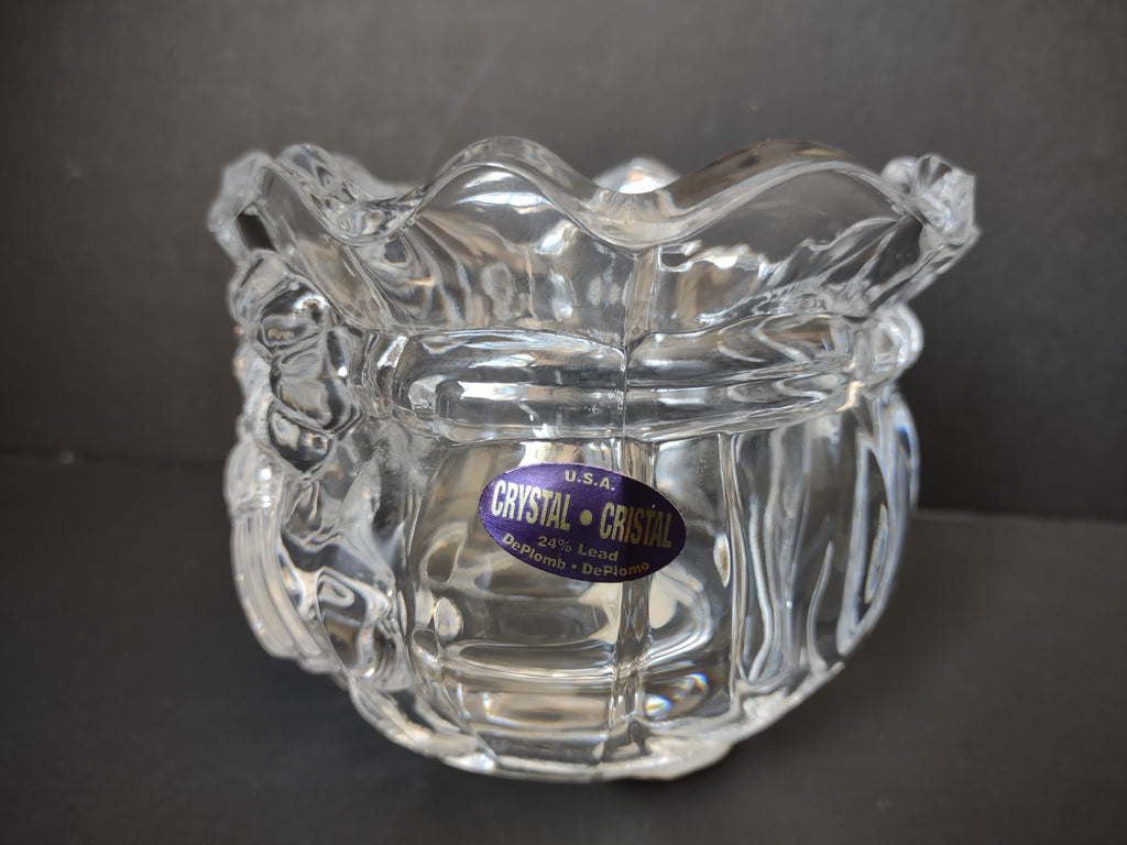 Christmas Santa Sack Crystal Votive Candle Holder Vintage[4868]