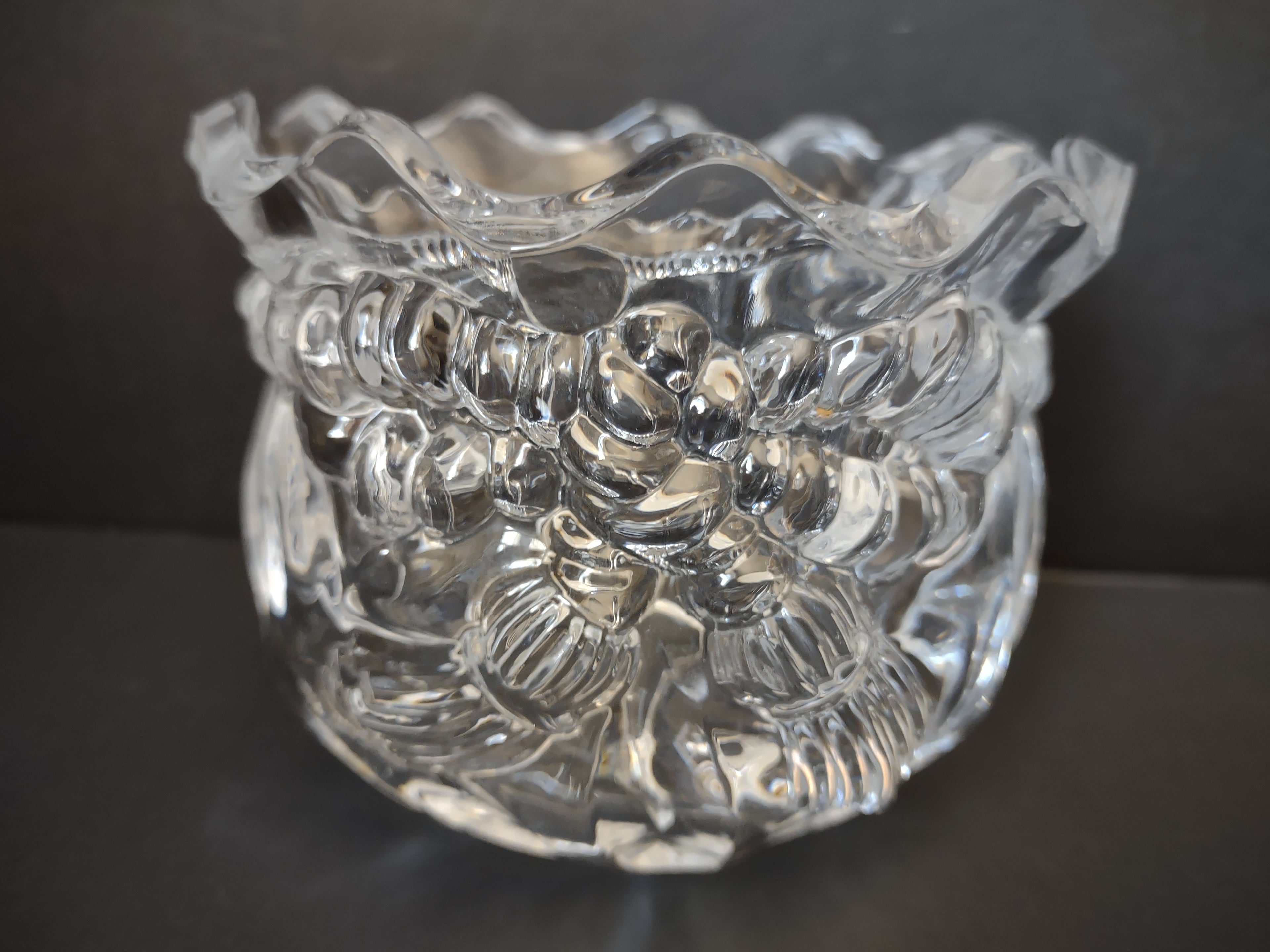 Christmas Santa Sack Crystal Votive Candle Holder Vintage[4868]