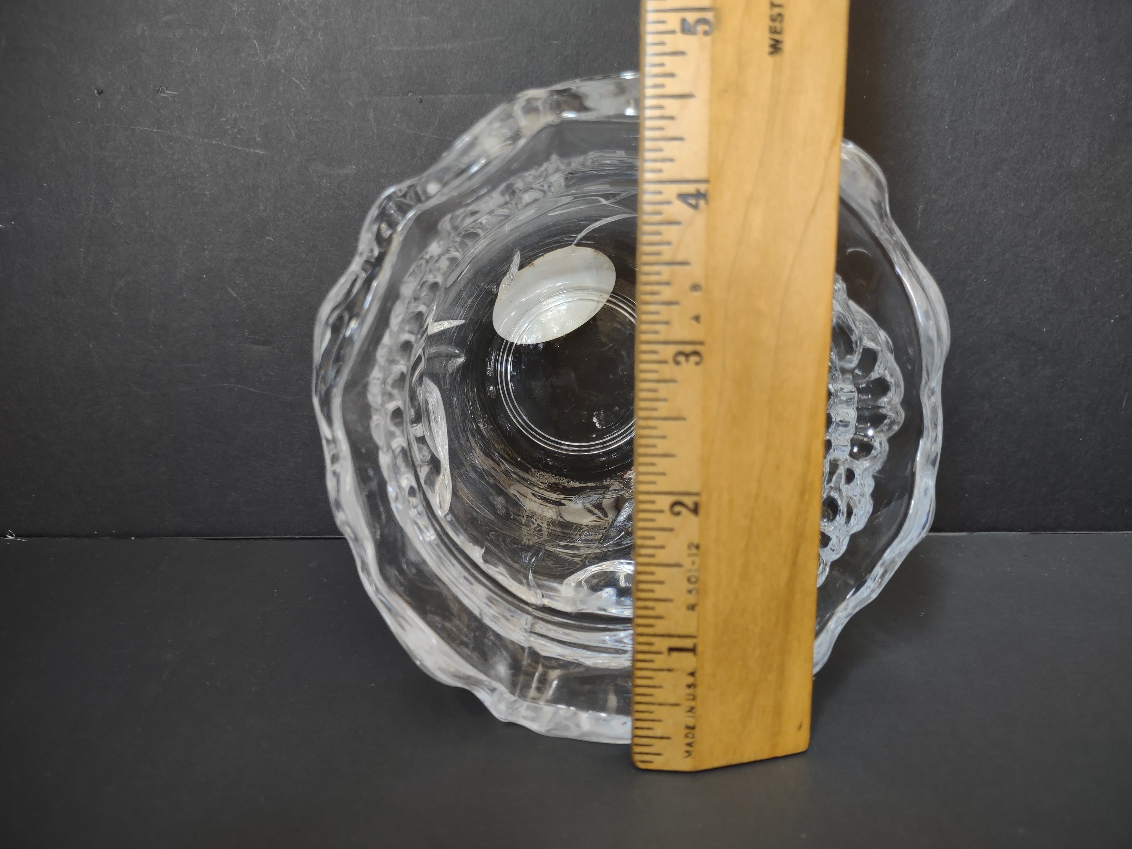 Christmas Santa Sack Crystal Votive Candle Holder Vintage[4868]