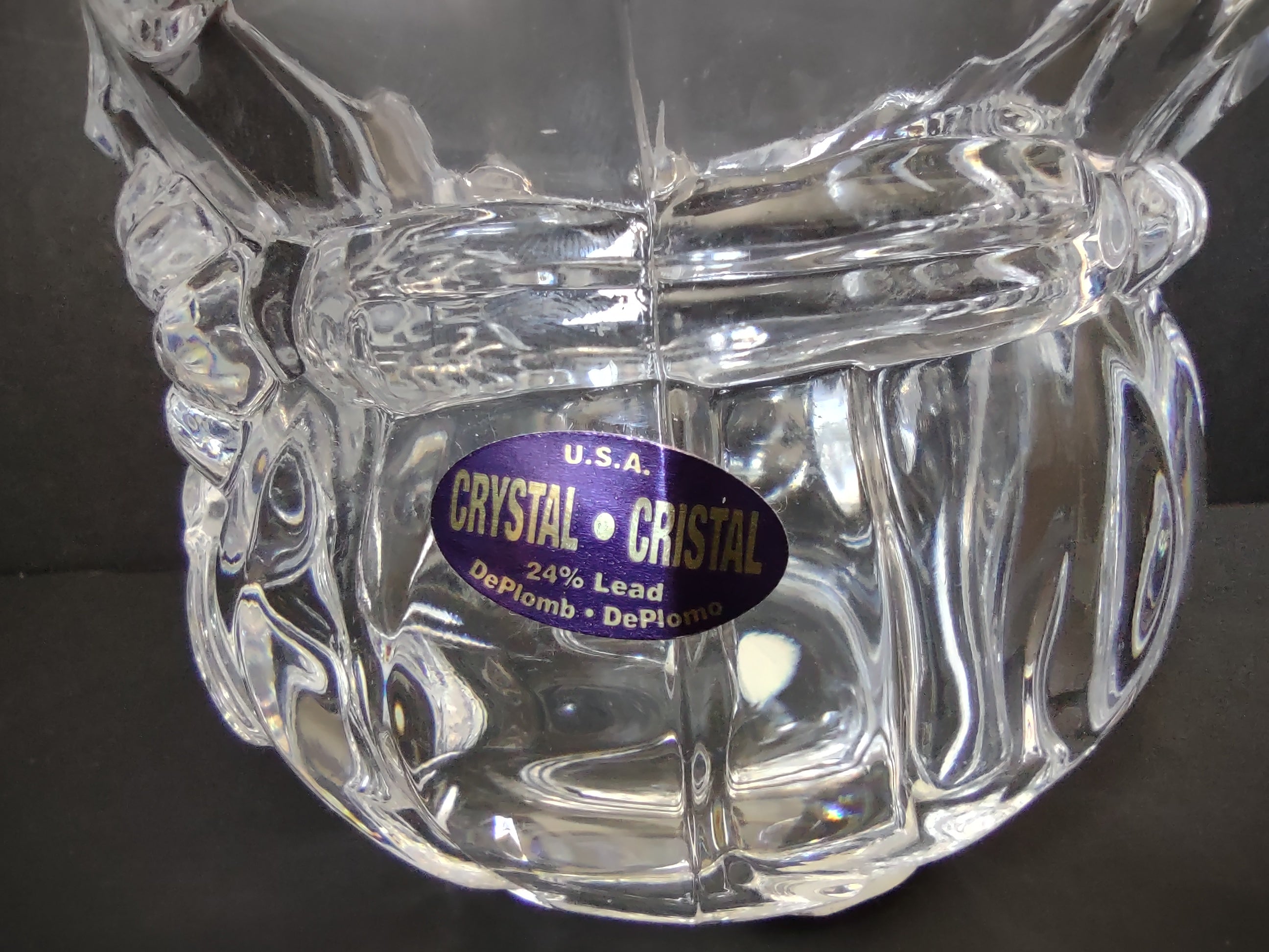 Christmas Santa Sack Crystal Votive Candle Holder Vintage[4868]