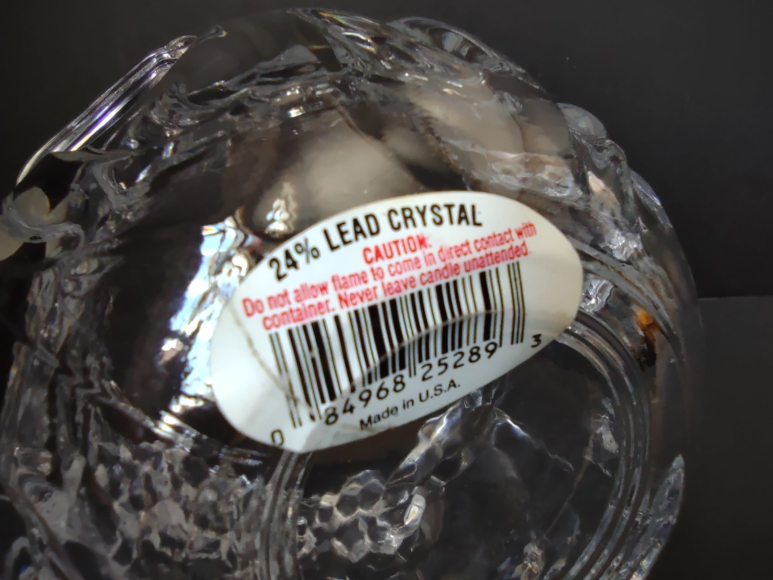 Christmas Santa Sack Crystal Votive Candle Holder Vintage[4868]