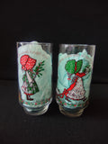 Vintage Coca-Cola Merry Christmas Holly Hobbie Glasses Set of 2 [4857]