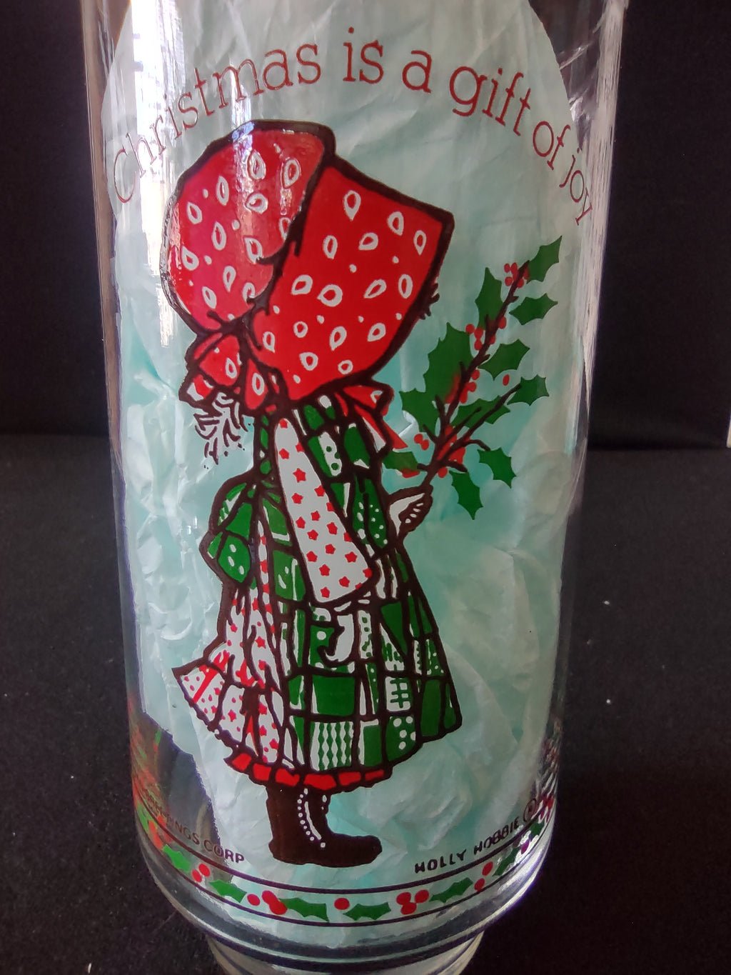 Vintage Coca-Cola Merry Christmas Holly Hobbie Glasses Set of 2 [4857]