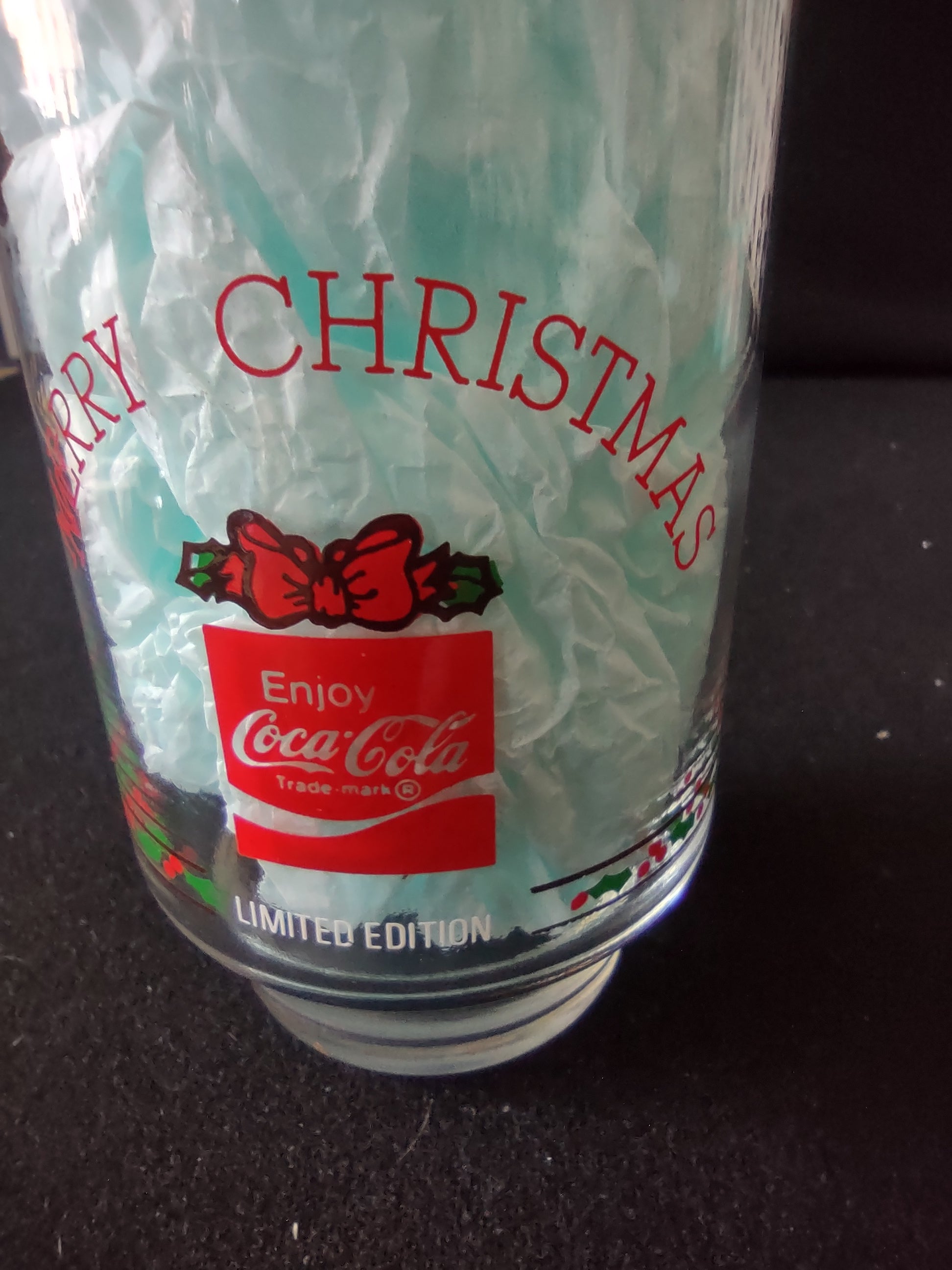 Vintage Coca-Cola Merry Christmas Holly Hobbie Glasses Set of 2 [4857]