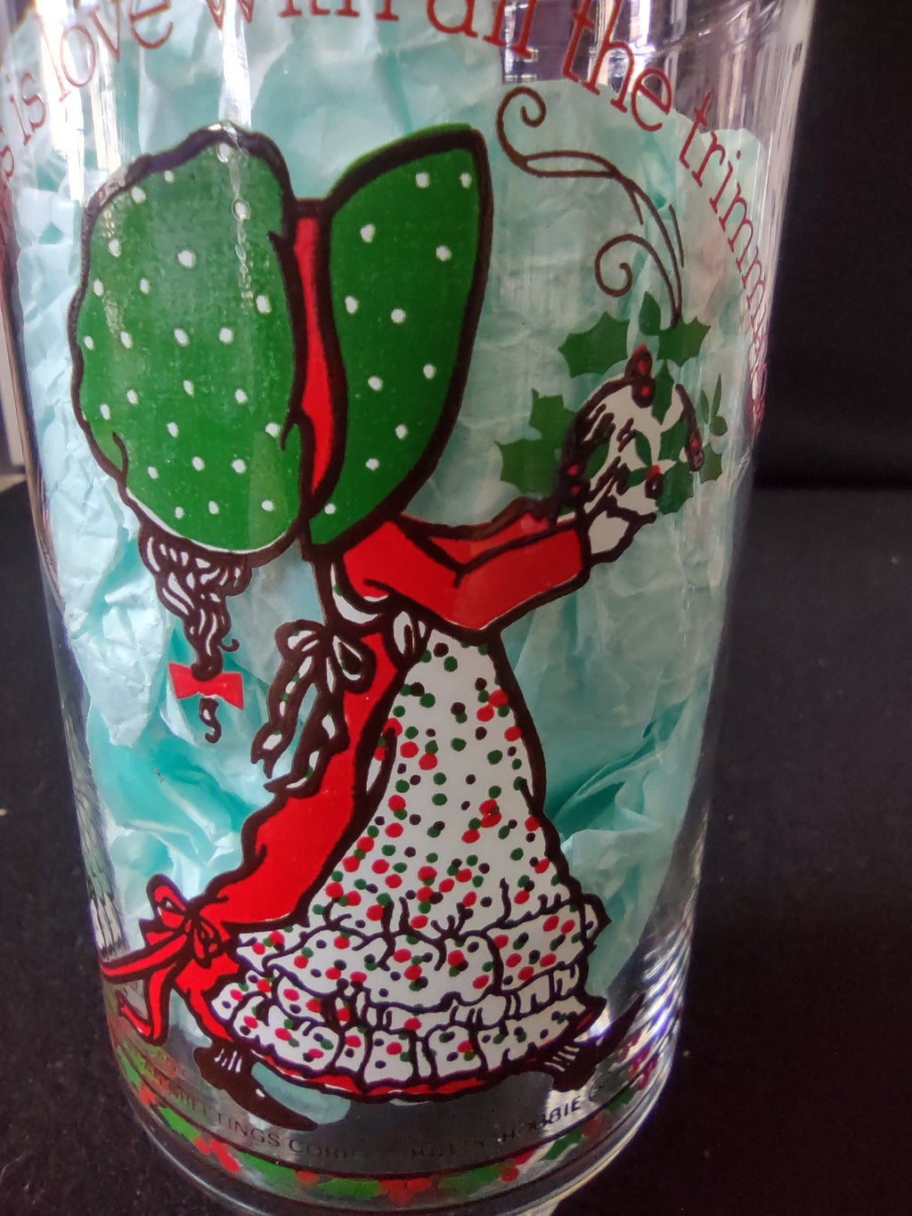 Vintage Coca-Cola Merry Christmas Holly Hobbie Glasses Set of 2 [4857]