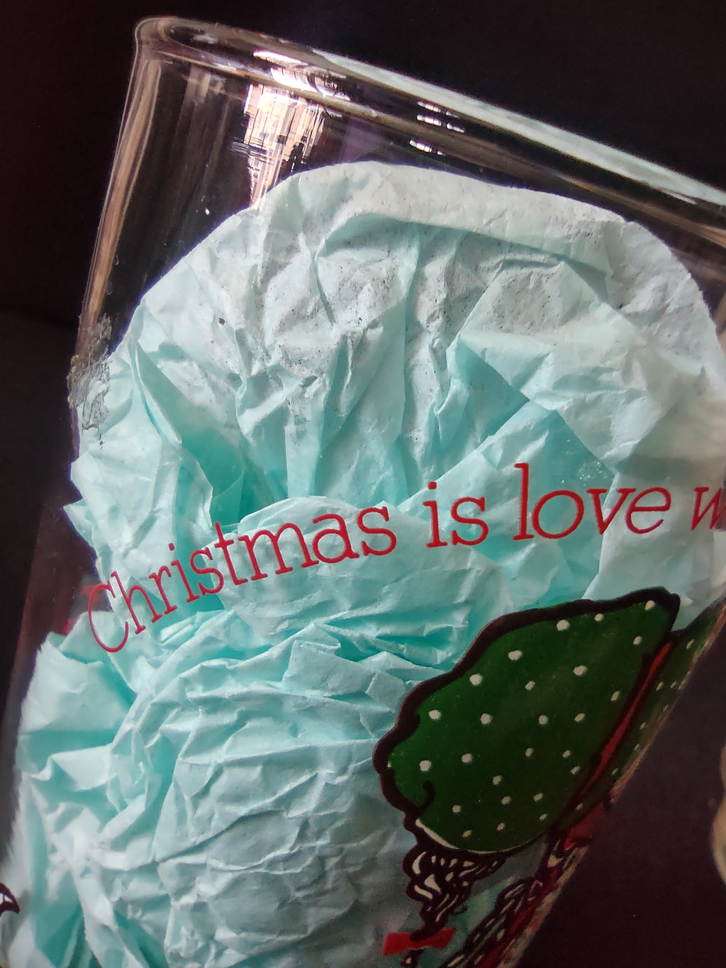 Vintage Coca-Cola Merry Christmas Holly Hobbie Glasses Set of 2 [4857]