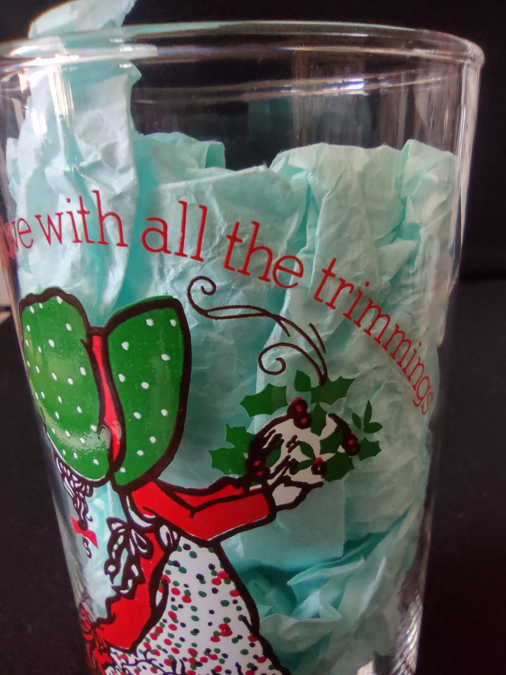 Vintage Coca-Cola Merry Christmas Holly Hobbie Glasses Set of 2 [4857]