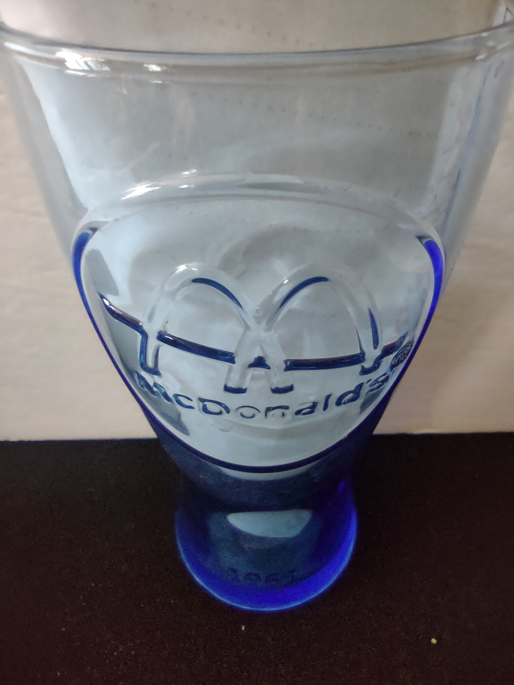 Vintage McDonald's Embossed Glasses Blue & Purple 1955 1961 Set of 3 [6514]