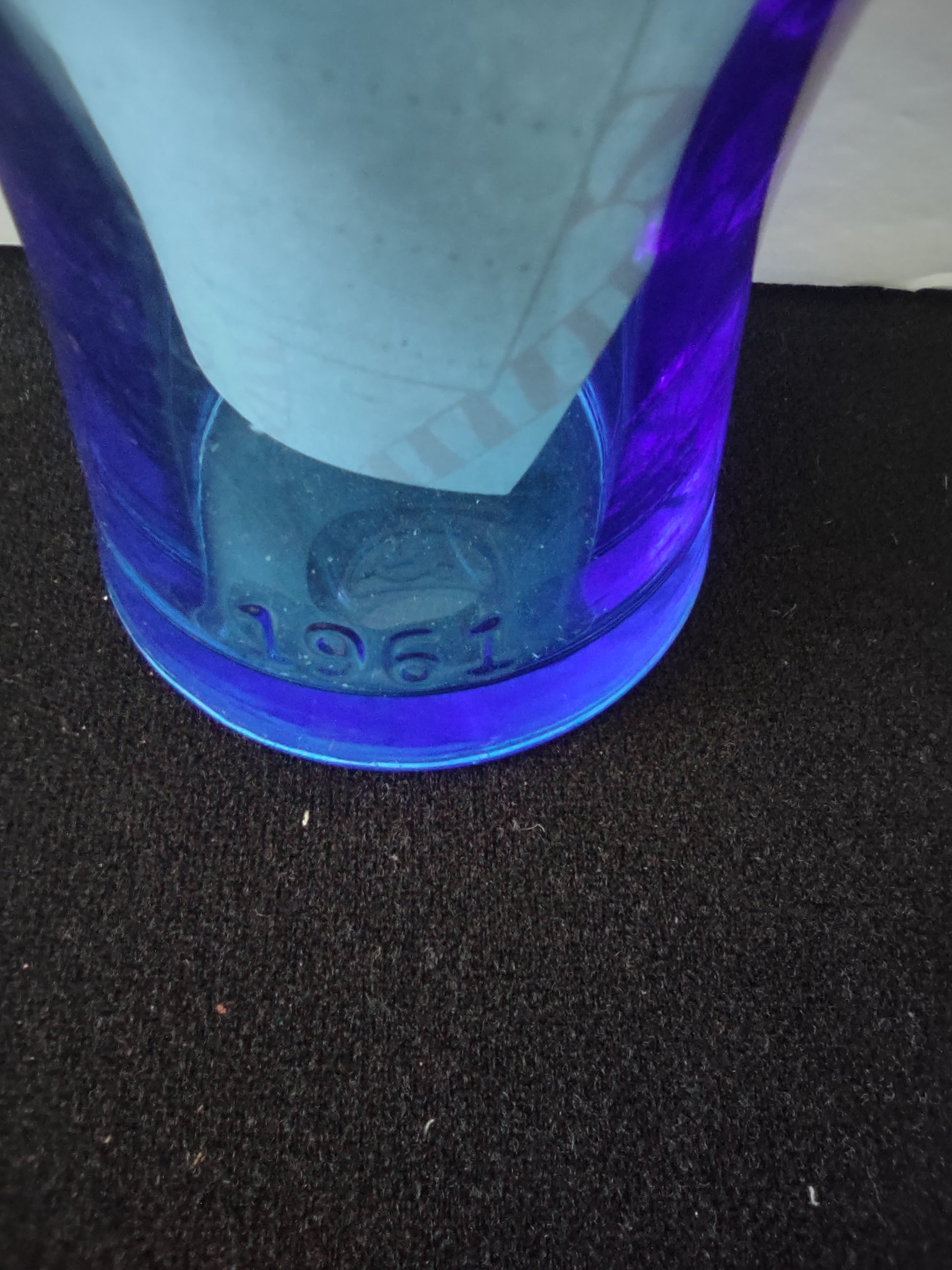 Vintage McDonald's Embossed Glasses Blue & Purple 1955 1961 Set of 3 [6514]