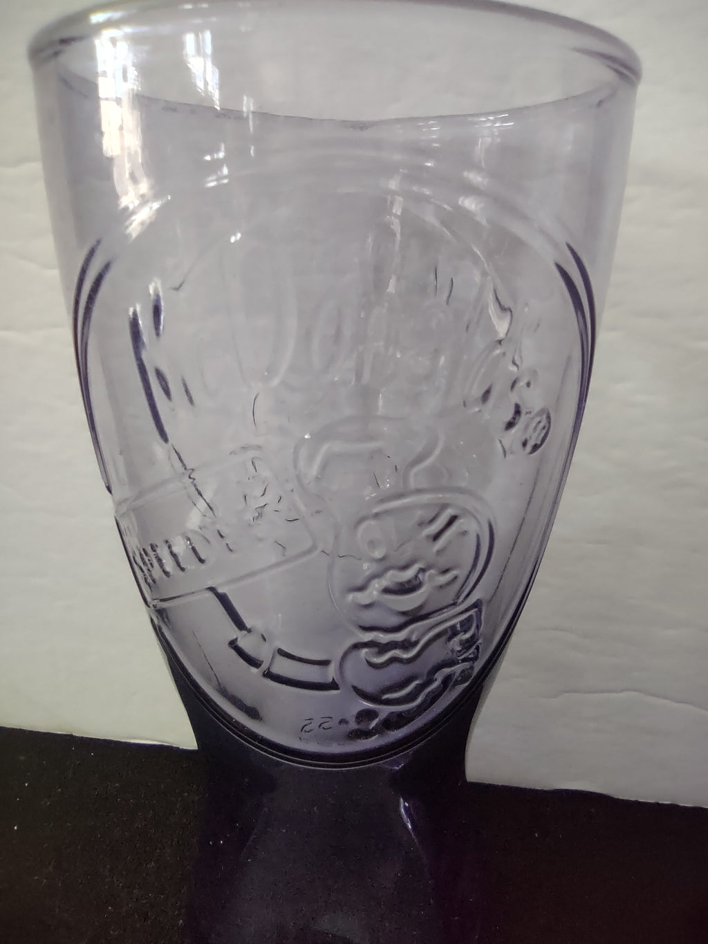 Vintage McDonald's Embossed Glasses Blue & Purple 1955 1961 Set of 3 [6514]