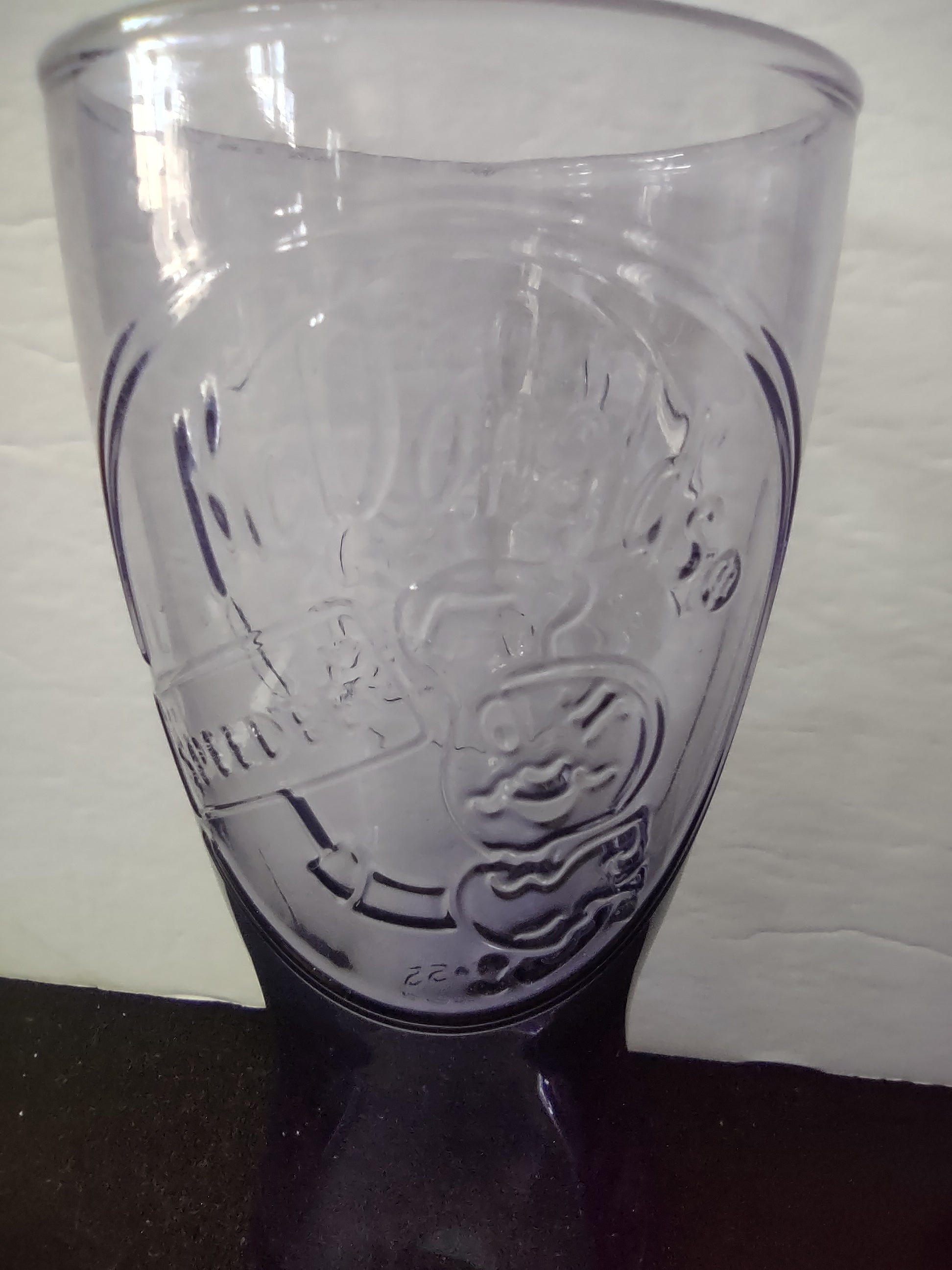 Vintage McDonald's Embossed Glasses Blue & Purple 1955 1961 Set of 3 [6514]