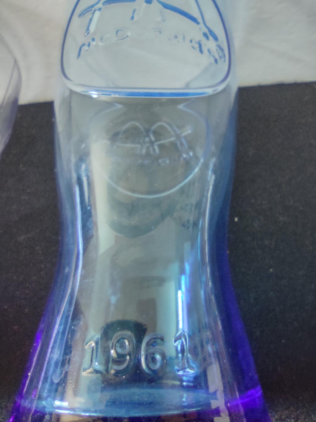 Vintage McDonald's Embossed Glasses Blue & Purple 1955 1961 Set of 3 [6514]