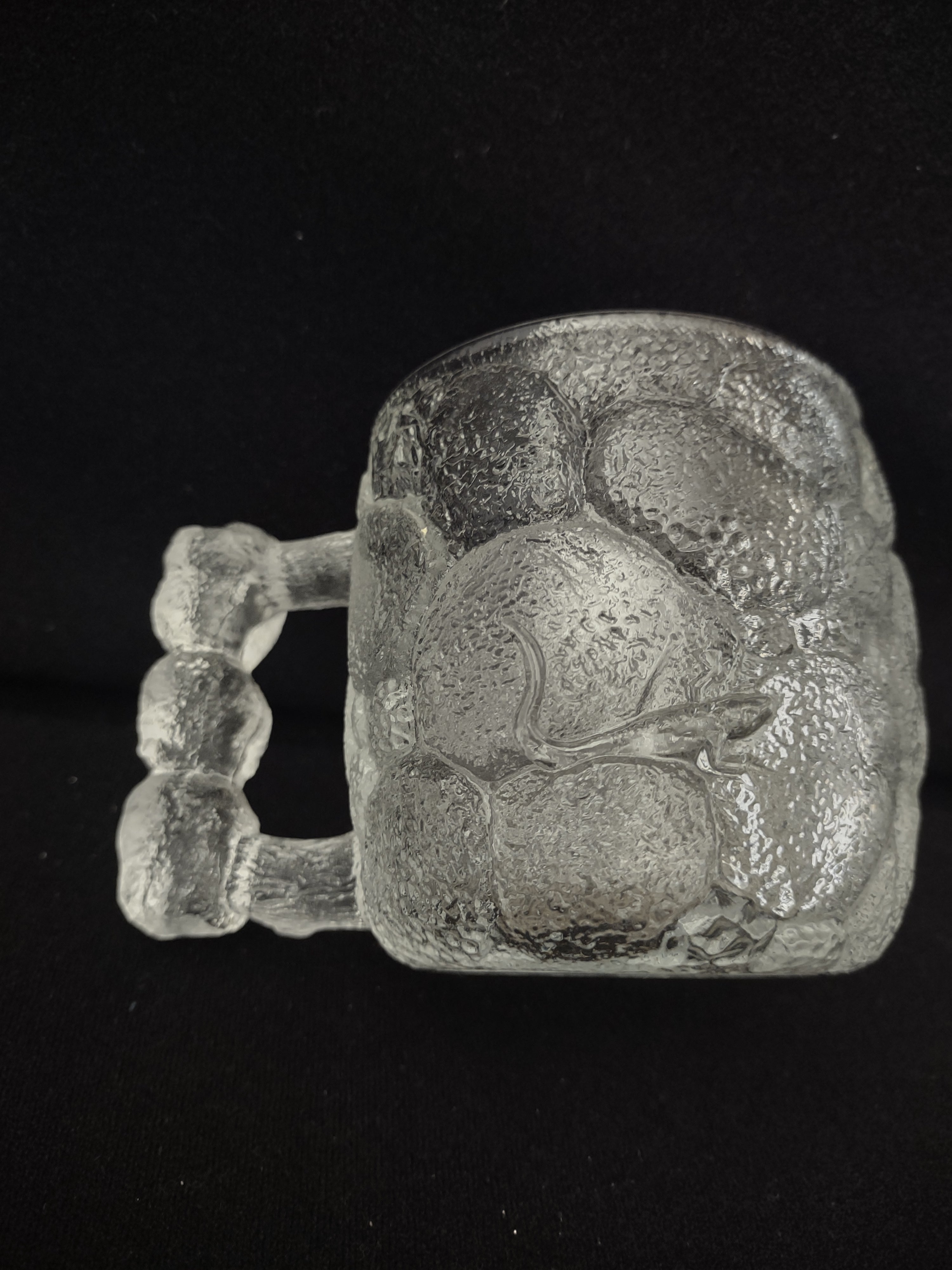 Vintage McDonald's Flintstones Rocky Road Glass Mug 1993 Promo Clear [6515]