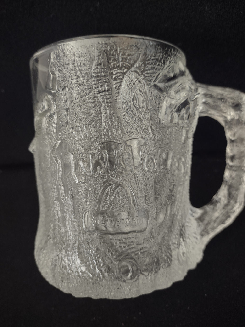 Vintage Flintstones Treemendous Mug McDonald's Clear Glass France [6516]