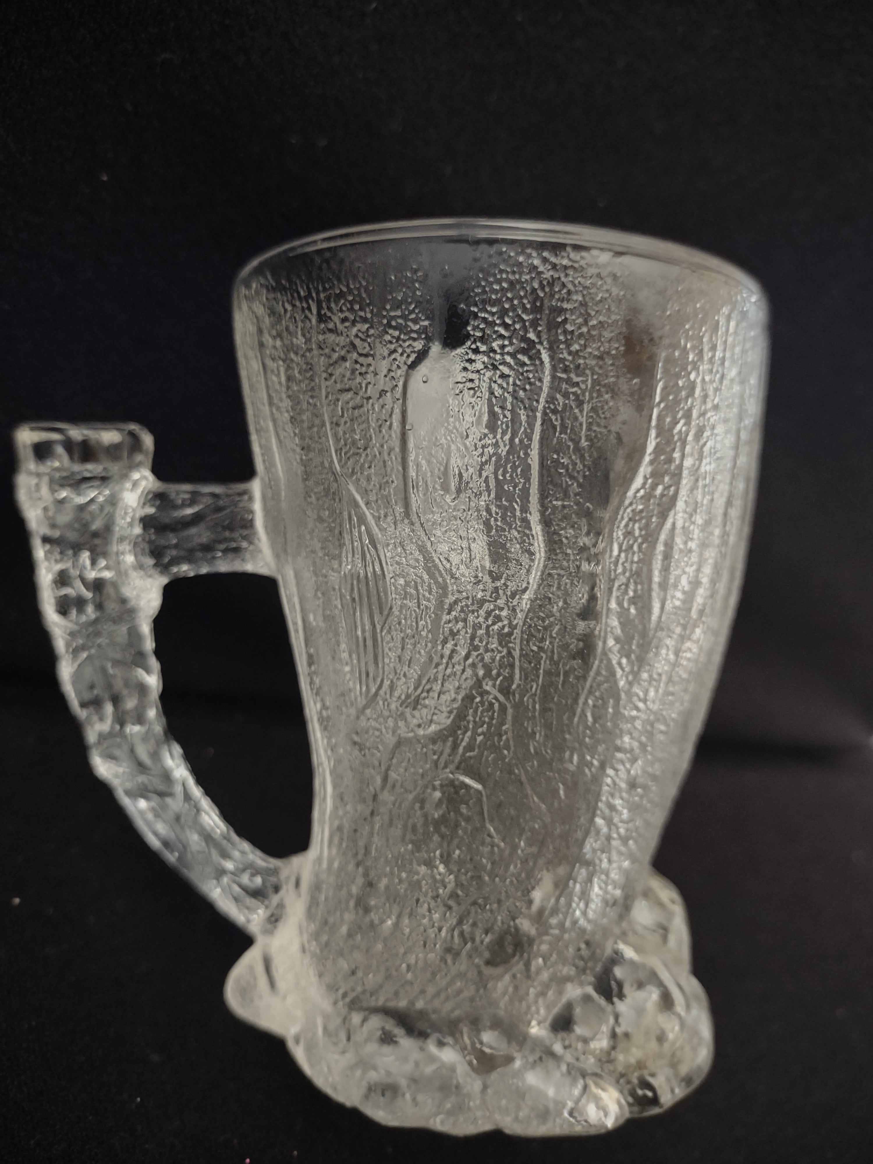 Vintage Flintstones Mammoth Mug McDonald's Clear Glass Made France [6517]