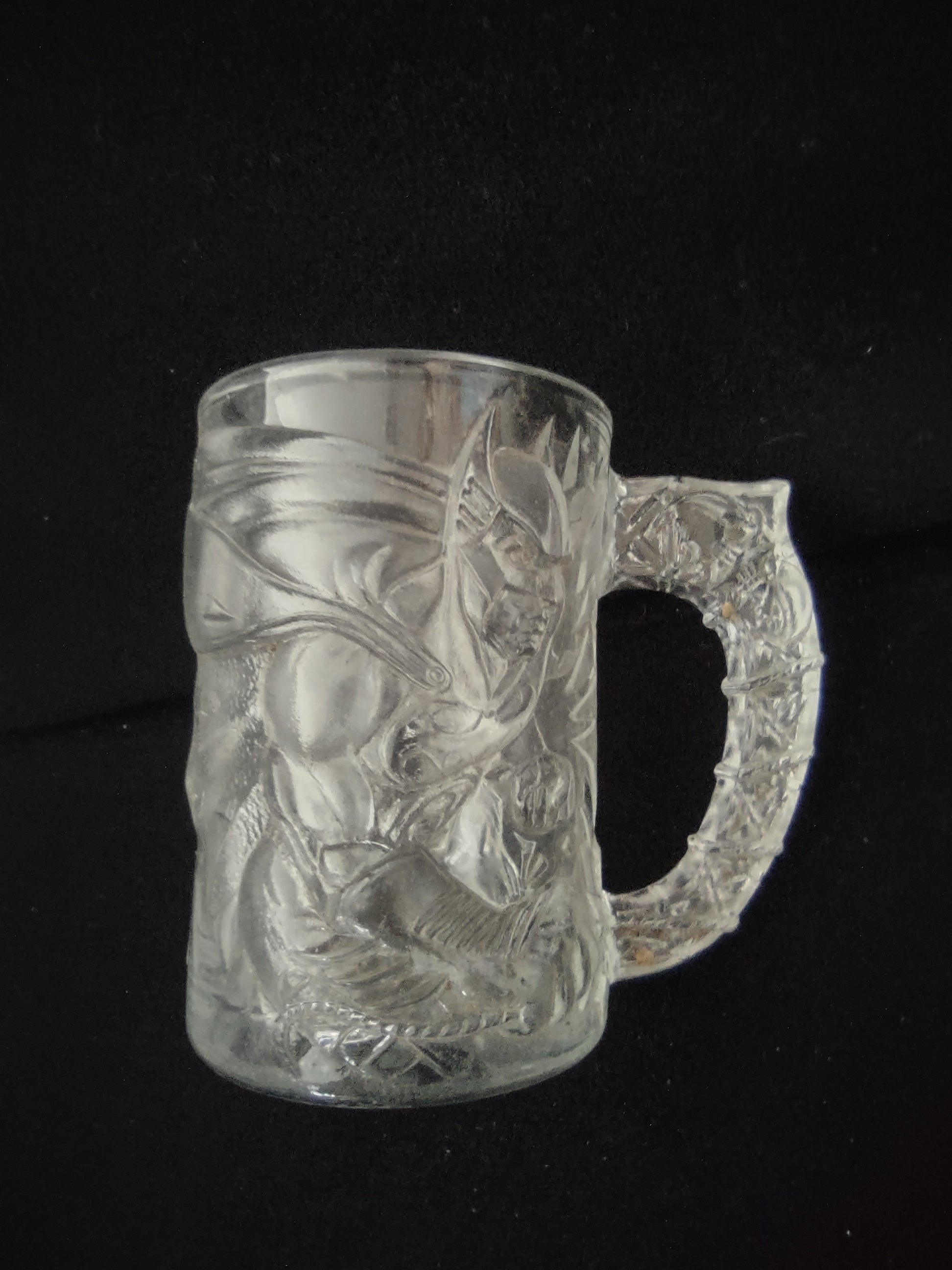 Vintage Batman Forever Glass Mug Stein DC Comics Collectible [6519]