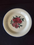 Vintage Home & Garden Party Red Apple Cream Plate Hand Made USA 2000 [6528]