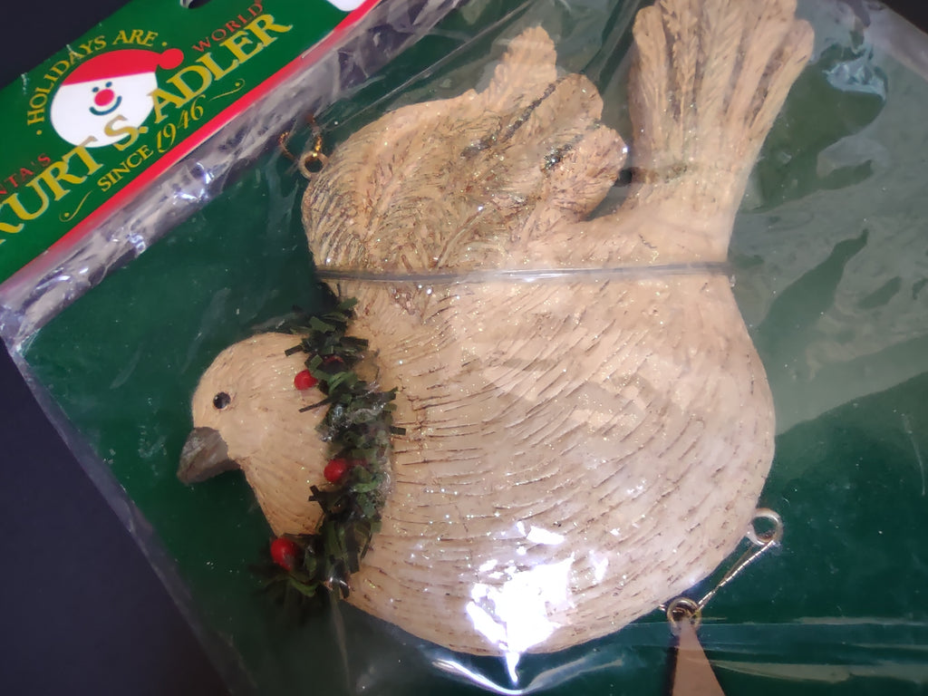Vintage Kurt S. Adler Dove & Star Christmas Ornament [4862]