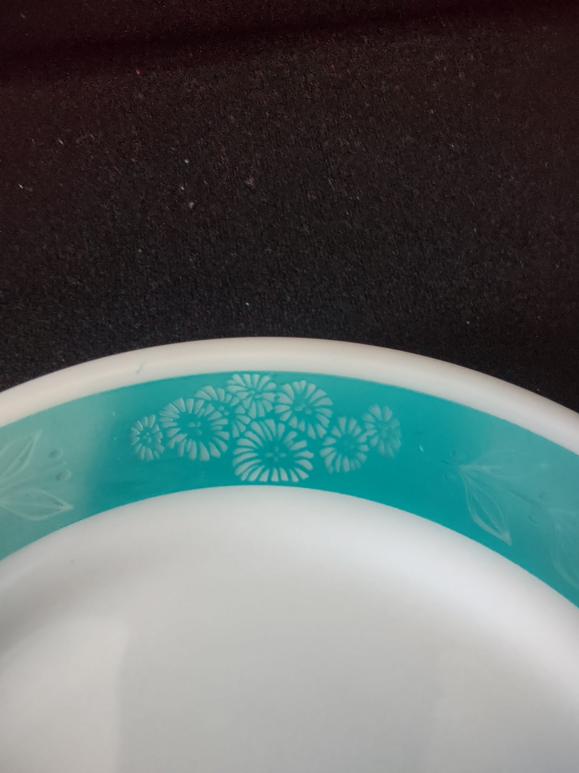 Vintage Corning Decor Turquoise White Dessert Plates Set of 2 [6530]