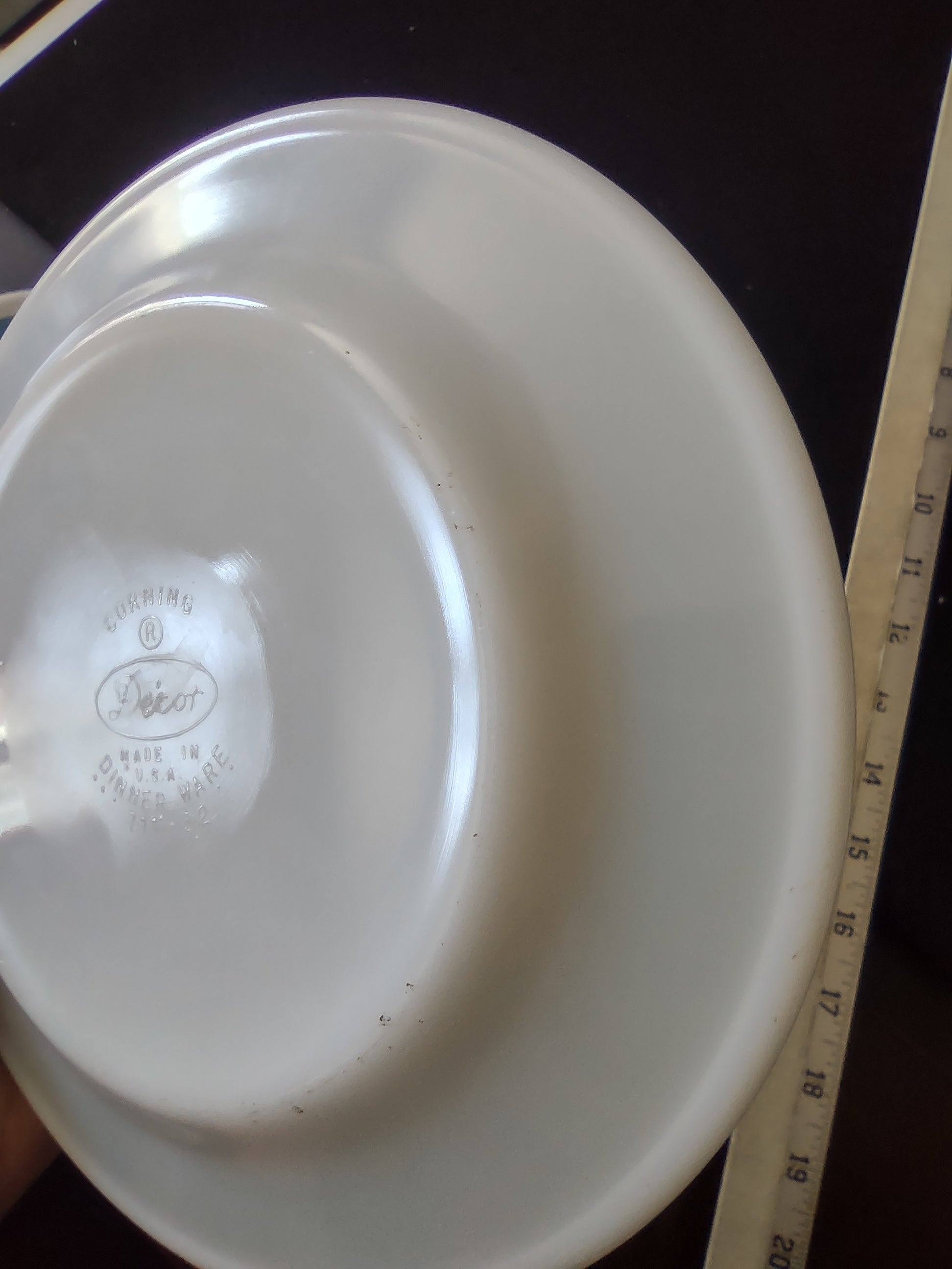 Vintage Corning Decor Turquoise White Dessert Plates Set of 2 [6530]