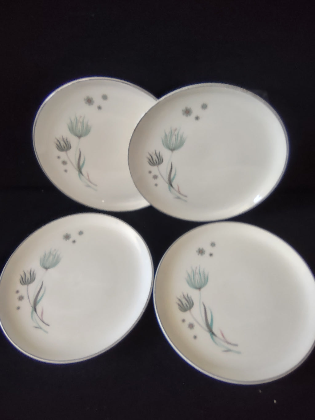 Vintage Canonsburg Enchantment Botanical Dessert Plates Set of 4 [6533]
