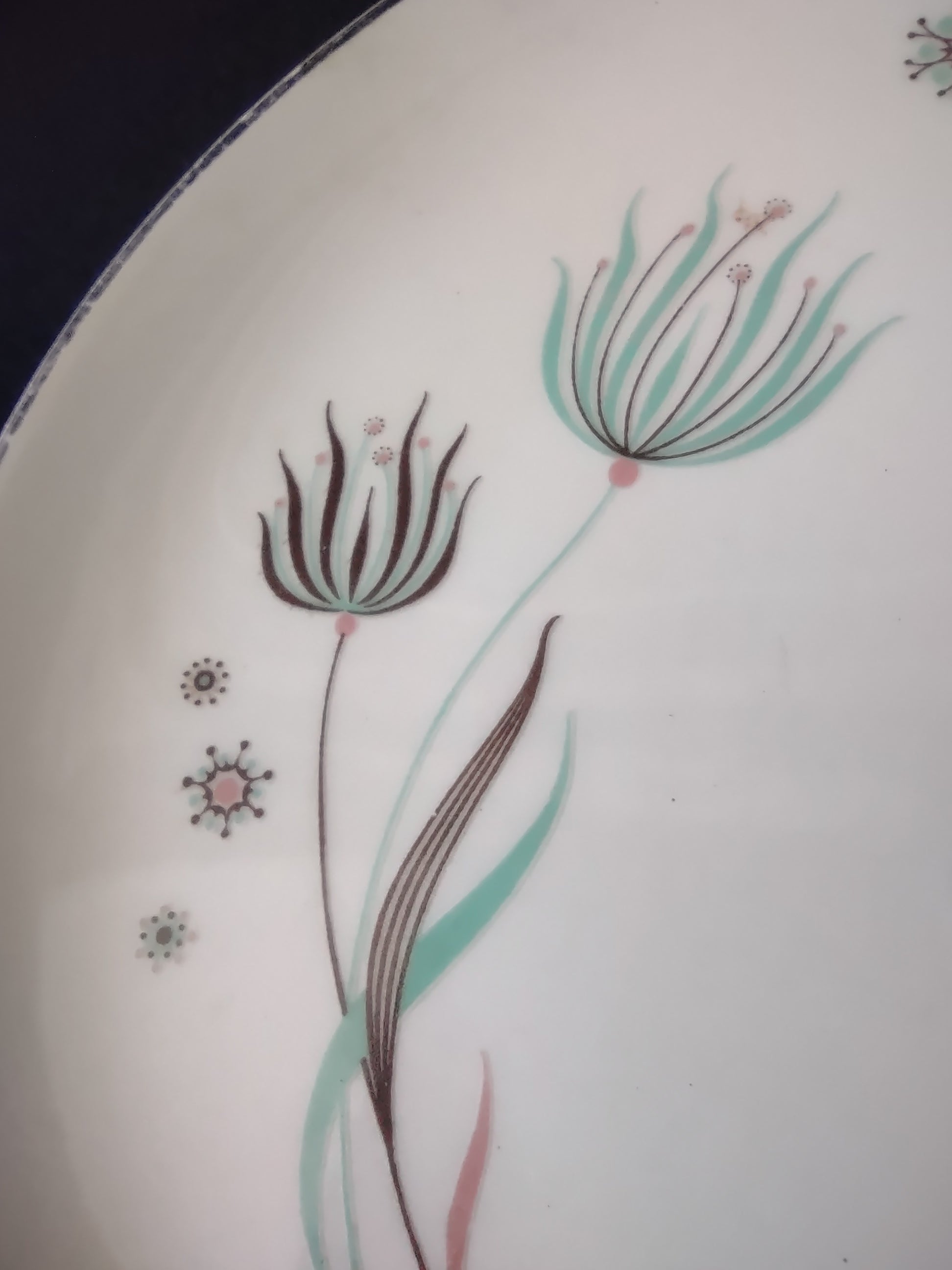 Vintage Canonsburg Enchantment Botanical Dessert Plates Set of 4 [6533]