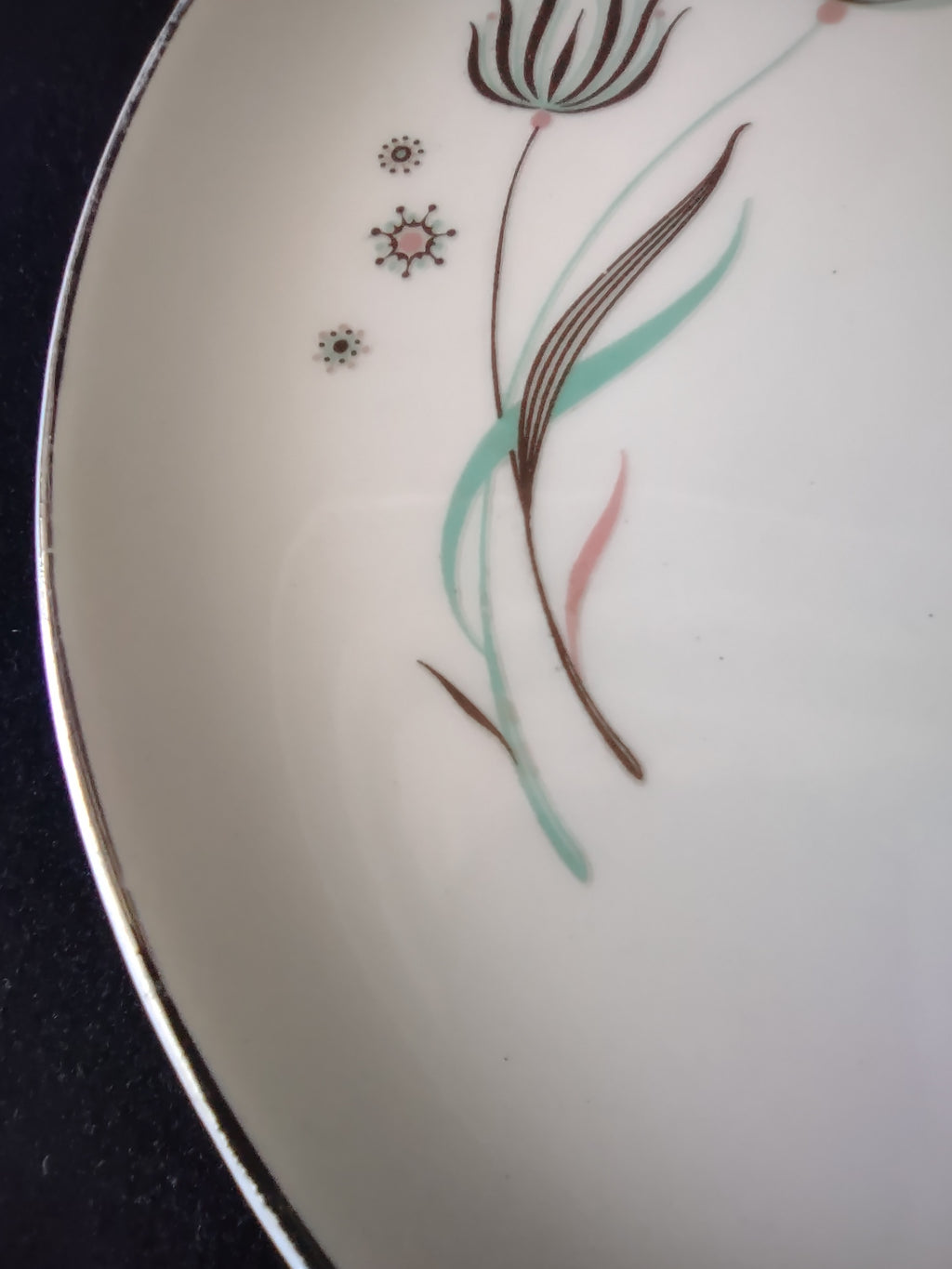 Vintage Canonsburg Enchantment Botanical Dessert Plates Set of 4 [6533]