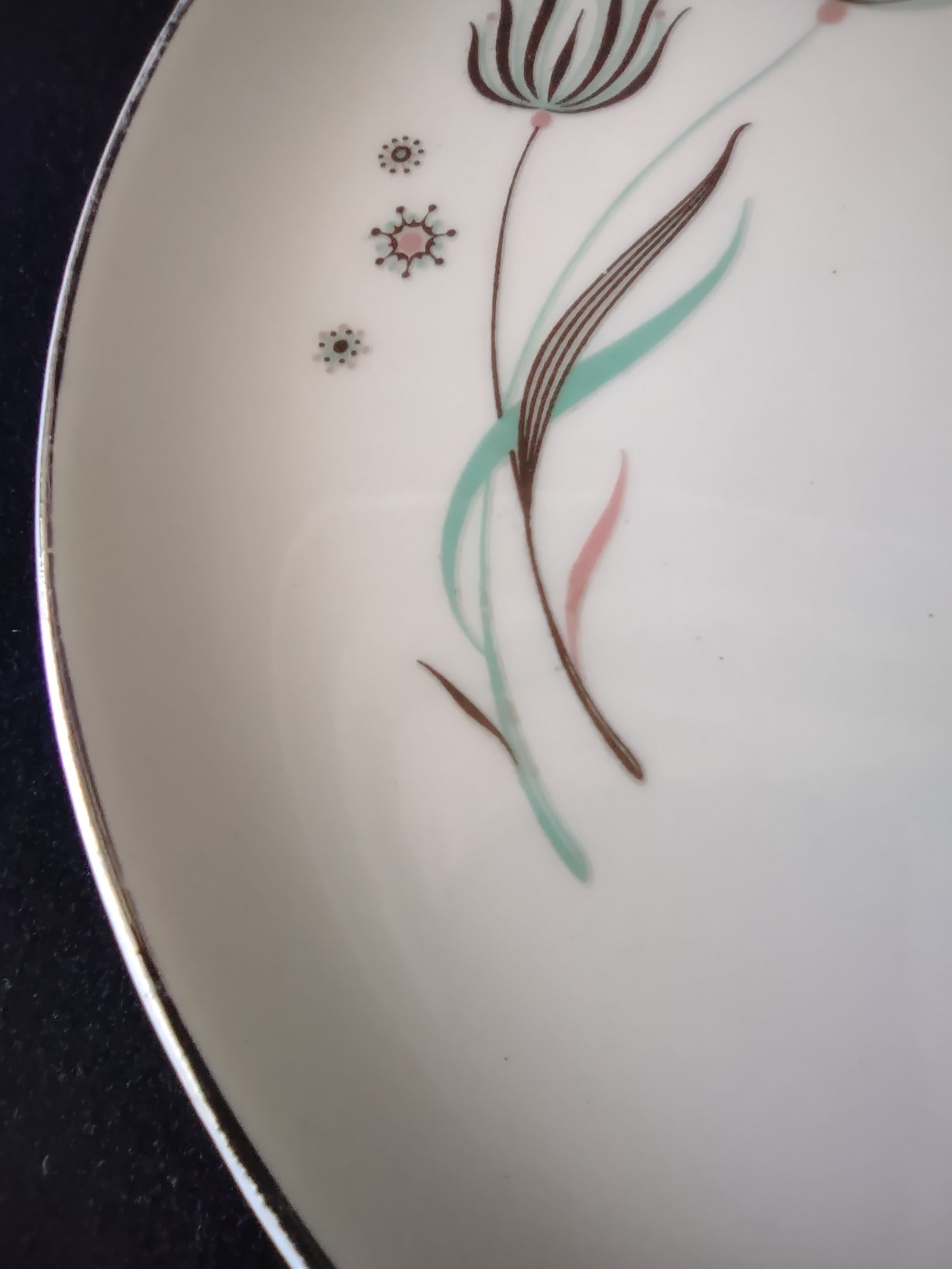 Vintage Canonsburg Enchantment Botanical Dessert Plates Set of 4 [6533]