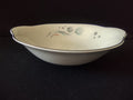 Vintage Crooksville Enchantment Teal Pink Botanical Oval Serving Bowl 7" [6534]